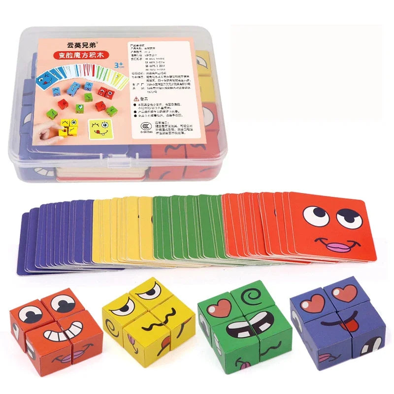 Jeu d’Expression Émotionnelle | Cubes Montessori et Cartes Défi King of Toys