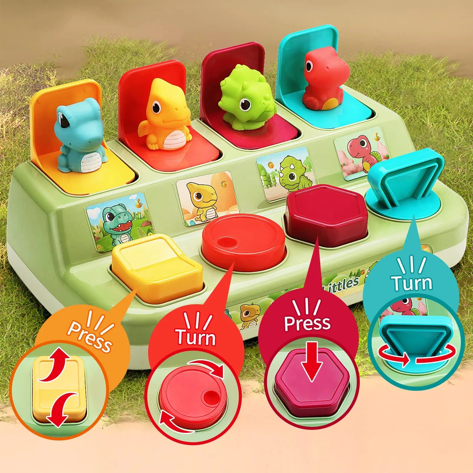 Jouets Pop-Up d'Activité Interactifs | Jouets d'Apprentissage Éducatifs Montessori Pour Bébés