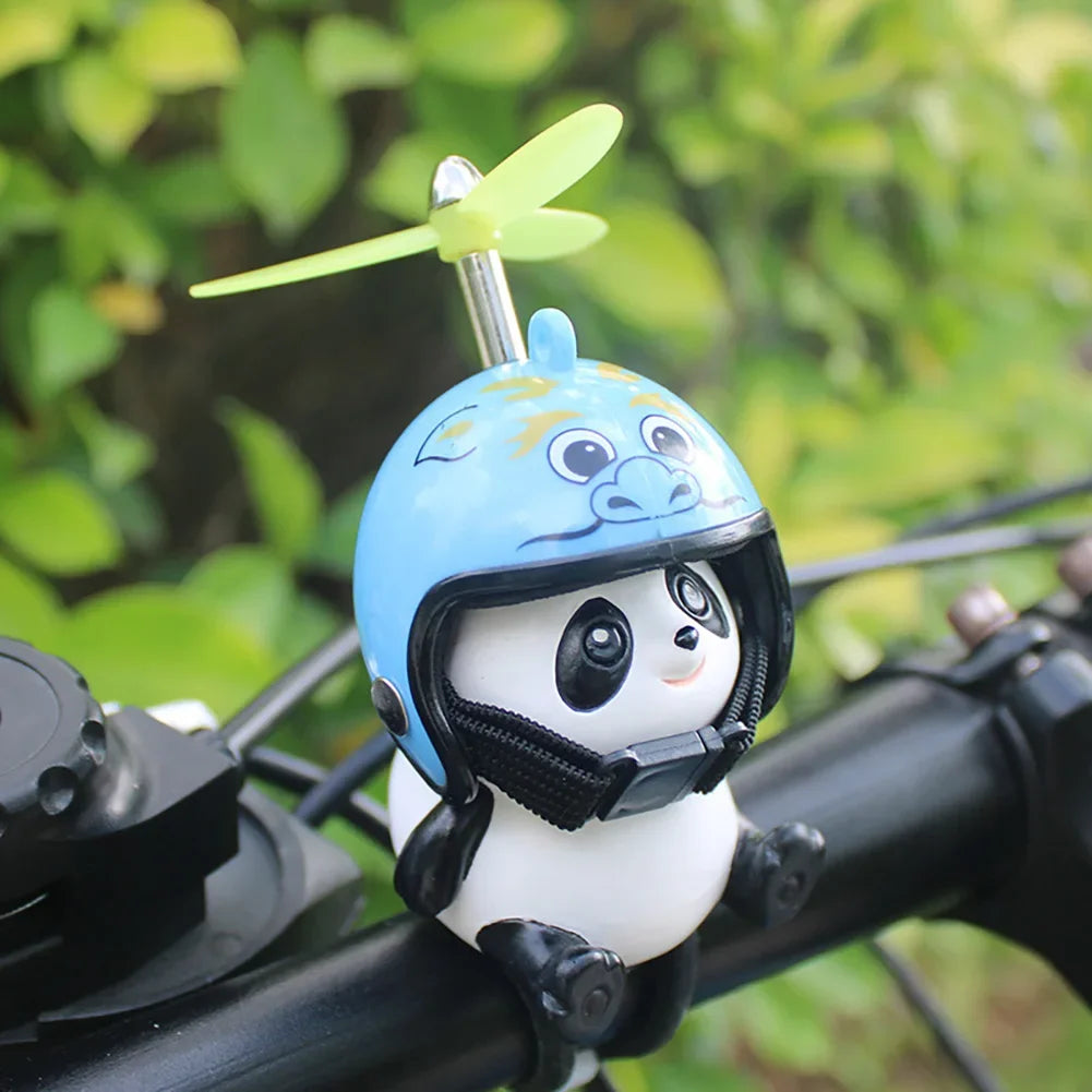 Mignon Panda avec Casque Décoration Moto Jouet, Accessoires pour Vélo Électrique King of Toys