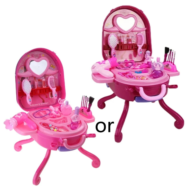 Coiffeuse Princesse Maquillage pour Enfants - Table de Jeu pour Filles 3-6 Ans - Jouet d'Imitation King of Toys