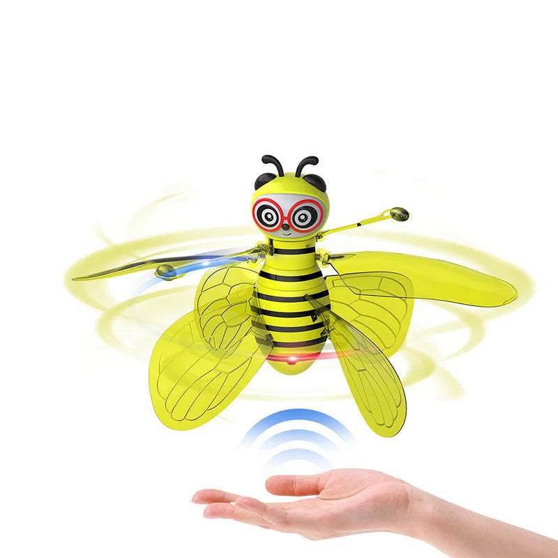 Véhicule volant Little Bee - Hélicoptère à détection de geste, jouet lumineux pour enfants, cadeau d'anniversaire, Noël King of Toys