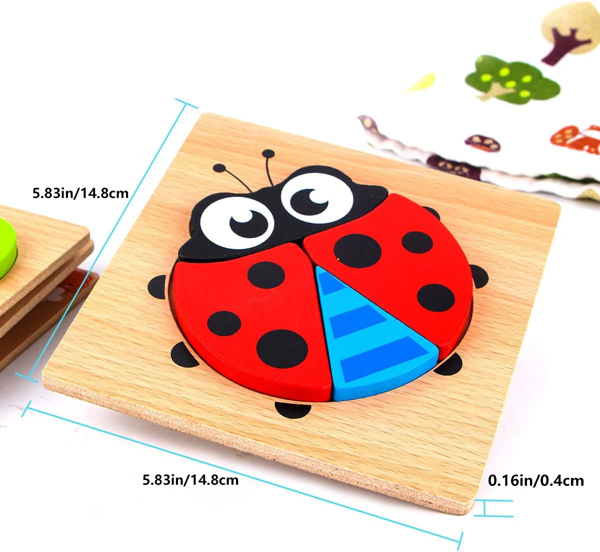 Puzzle en bois pour enfants avec animaux et véhicules - Jouet éducatif coloré pour garçons et filles, cadeau parfait. King of Toys