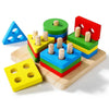 Jouets Montessori en bois à trier et à empiler Puzzle pour les enfants et les jeunes enfants Jouet de motricité fine pour les enfants de 1 an