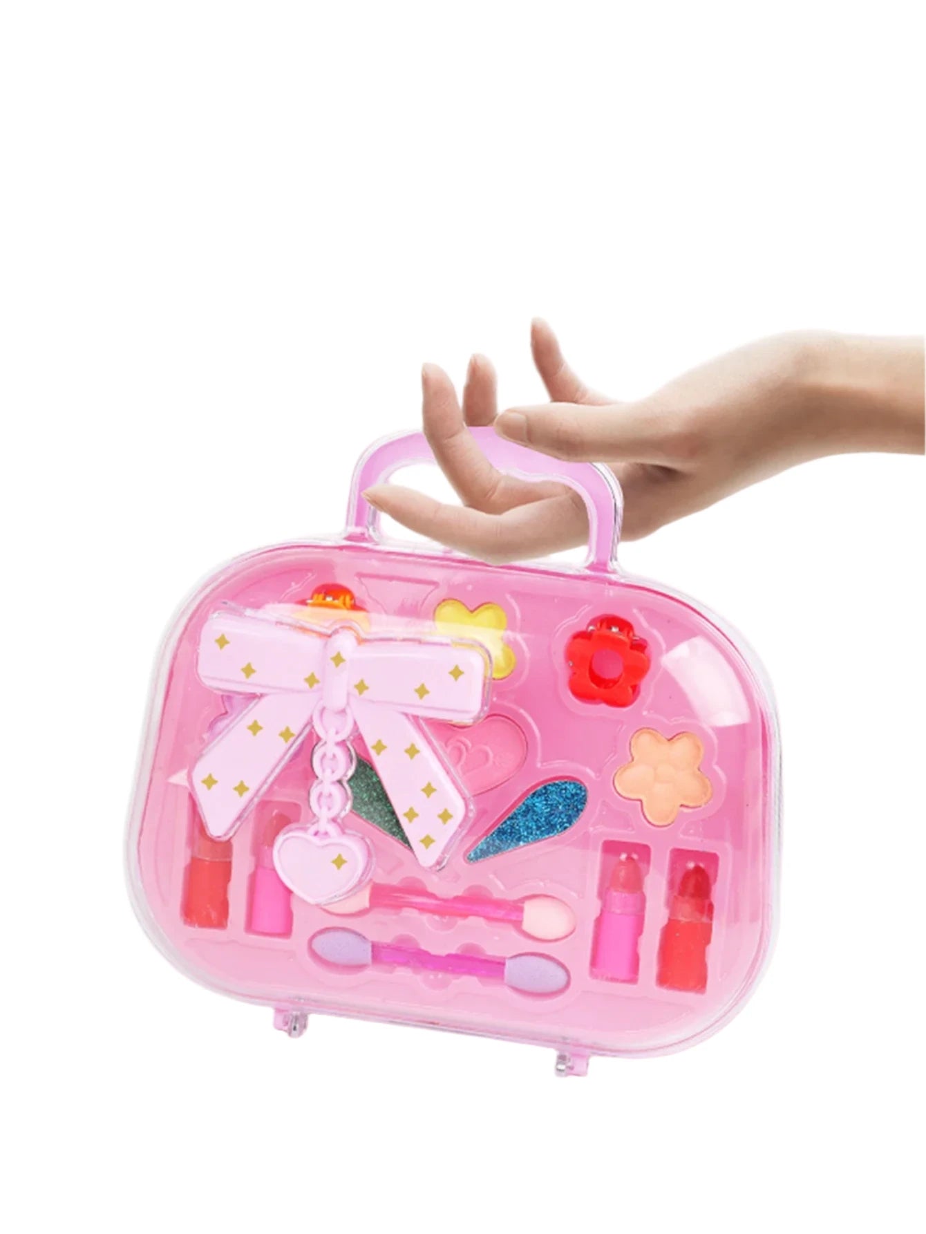 Petite Mallette Beauté pour Filles - Jouet Sac à Main Maquillage Lavable, Kit Beauté Princesse pour Jeu d'Imitation King of Toys