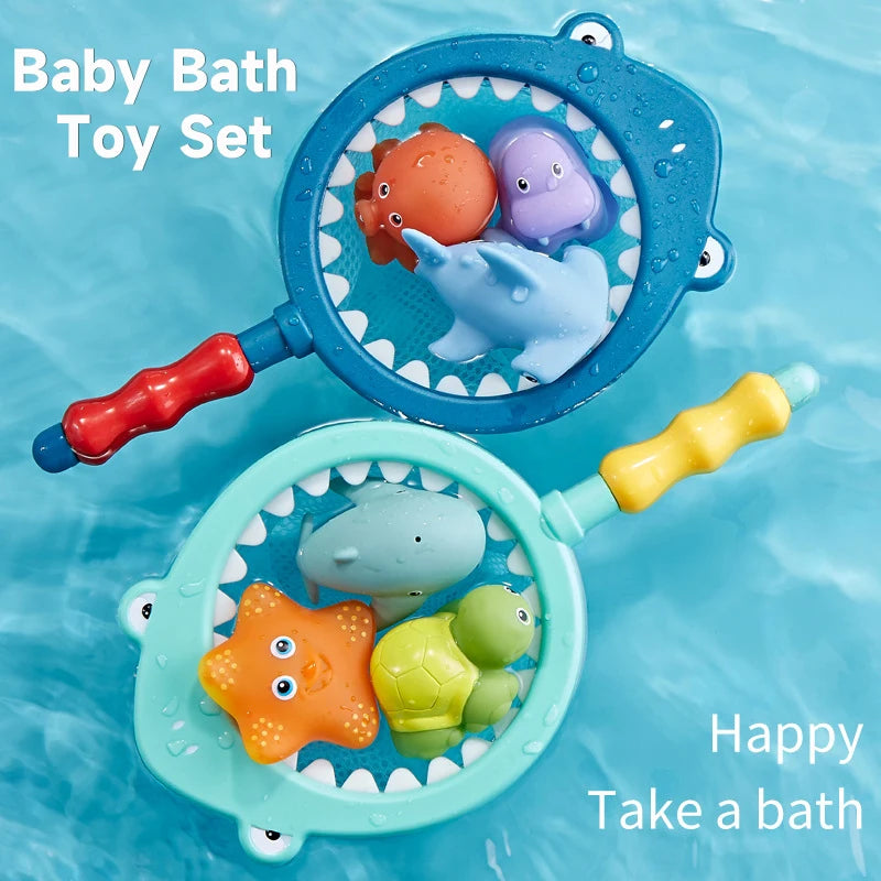 Jeu de pêche avec pagaie pour le bain | Jouet interactif parent-enfant pour baignoire ou piscine King of Toys