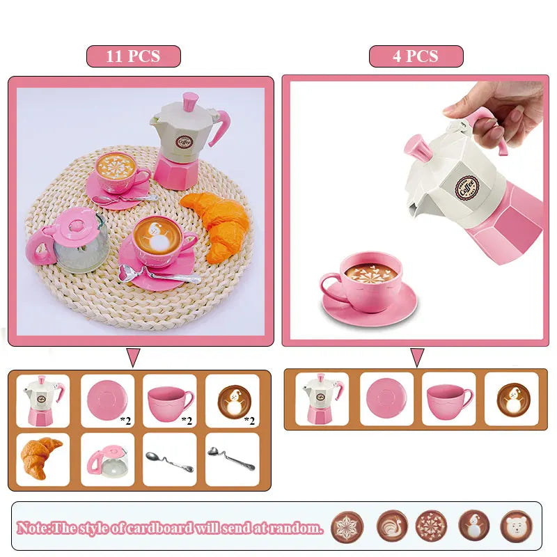 Set de Simulation Café 4/11 Pièces, Jeu de Cuisine DIY pour Enfants, Cadeau pour Filles et Garçons King of Toys