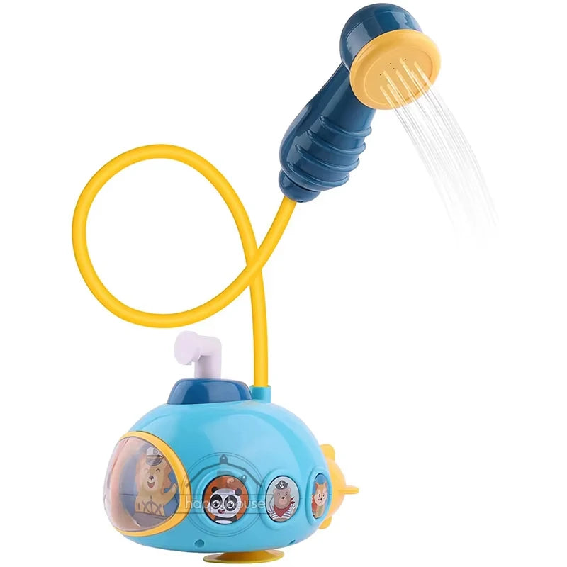 Jouet de Bain Électrique Rechargable – Sous-Marin Douche Bébé avec Ventouse & Jet d’Eau