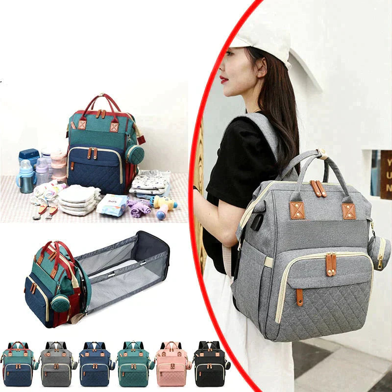 Sac à couches pliable pour bébé - Sac à couches pliable de première qualité, étanche et durable pour les bébés de 0+ mois.