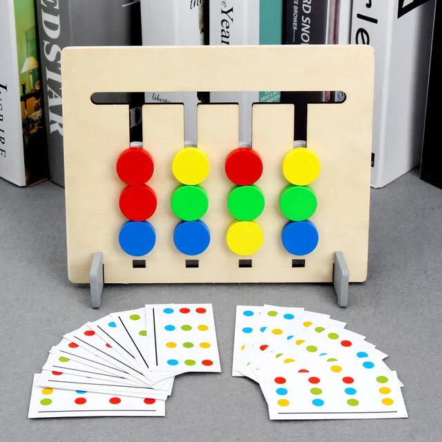 Casse-têtes Montessori de Glissement: Jeu d'Association des Couleurs et des Formes De Speelgoed Koning