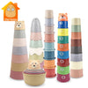 Baby Toys Stacking Cup Cartoon Early Educational Learning Color Number Nesting Sorting Bath Shower Play Water Sand Game For Kids King of Toys