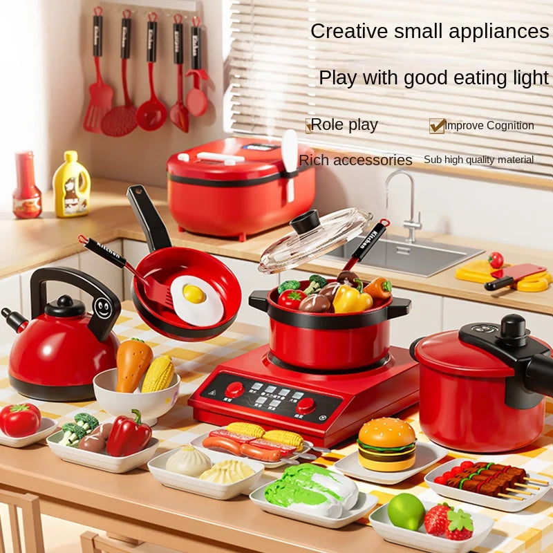 Ustensiles de Cuisine pour Enfants, Set Puzzle de Cuisine, Simulé, pour Filles, 3-6 Ans King of Toys