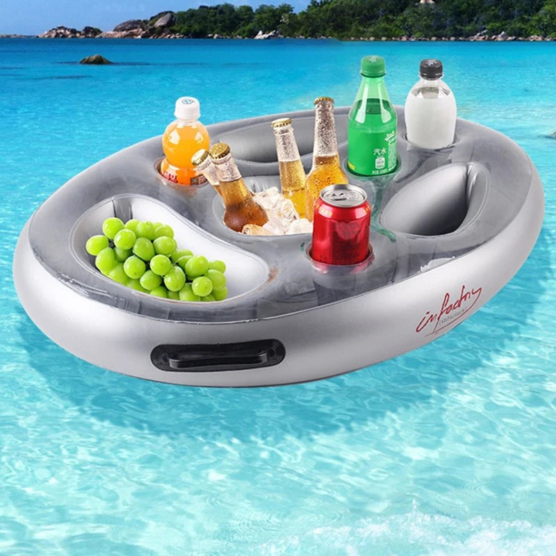 Plateau Gonflable Porte-Boissons – Accessoire flottant pour piscine et fête sur l’eau| Jouets d'été King of Toys