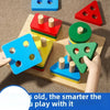 Jouets Montessori en bois à trier et à empiler Puzzle pour les enfants et les jeunes enfants Jouet de motricité fine pour les enfants de 1 an