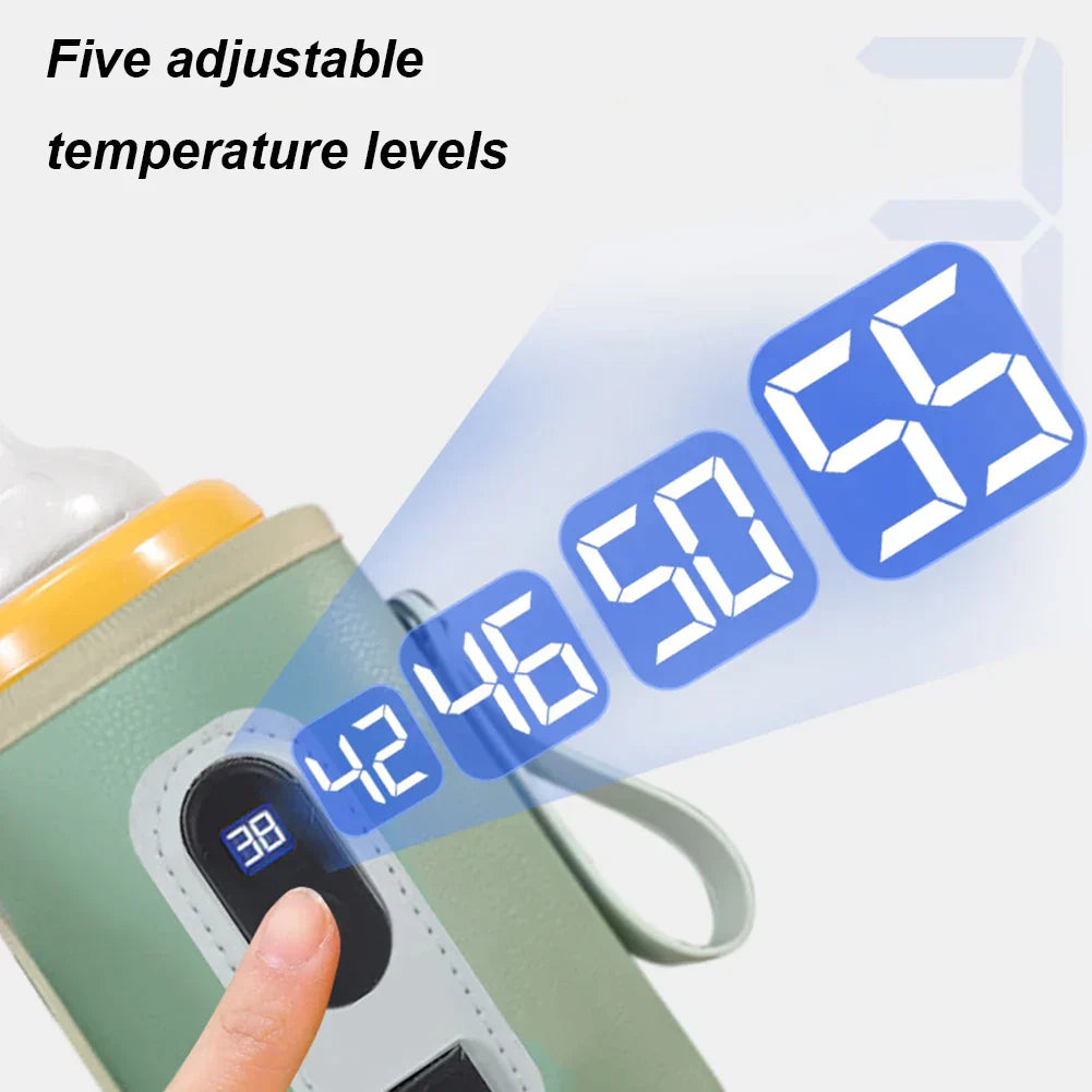 Chauffe-biberon - Chauffe-biberon portable à température réglable avec affichage électronique et chargeur USB pour bébés