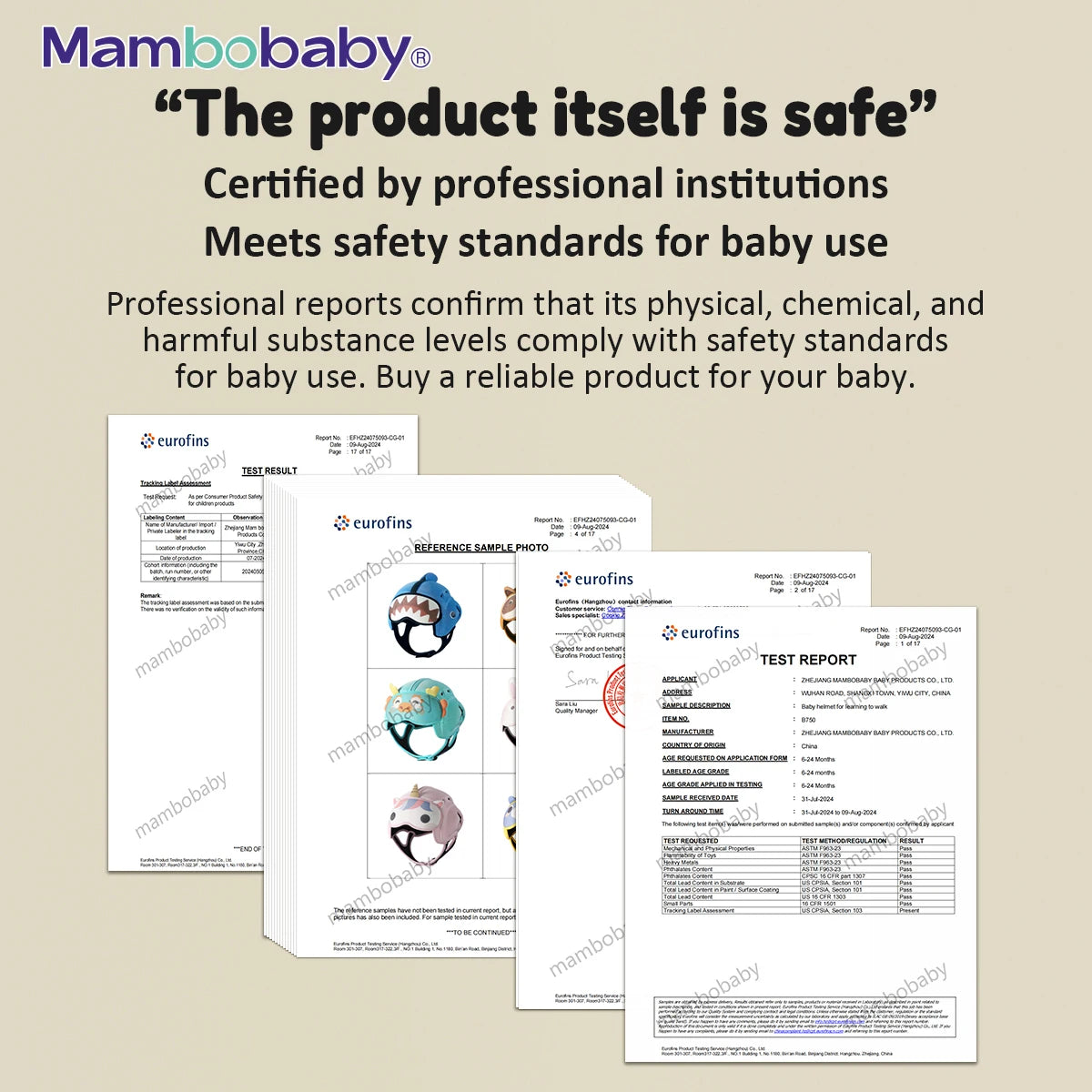 Casque de Sécurité Anti-Choc Mambobaby pour Bébé 6-30 Mois - Protection Tête Enfant Apprentissage Ramper et Marcher