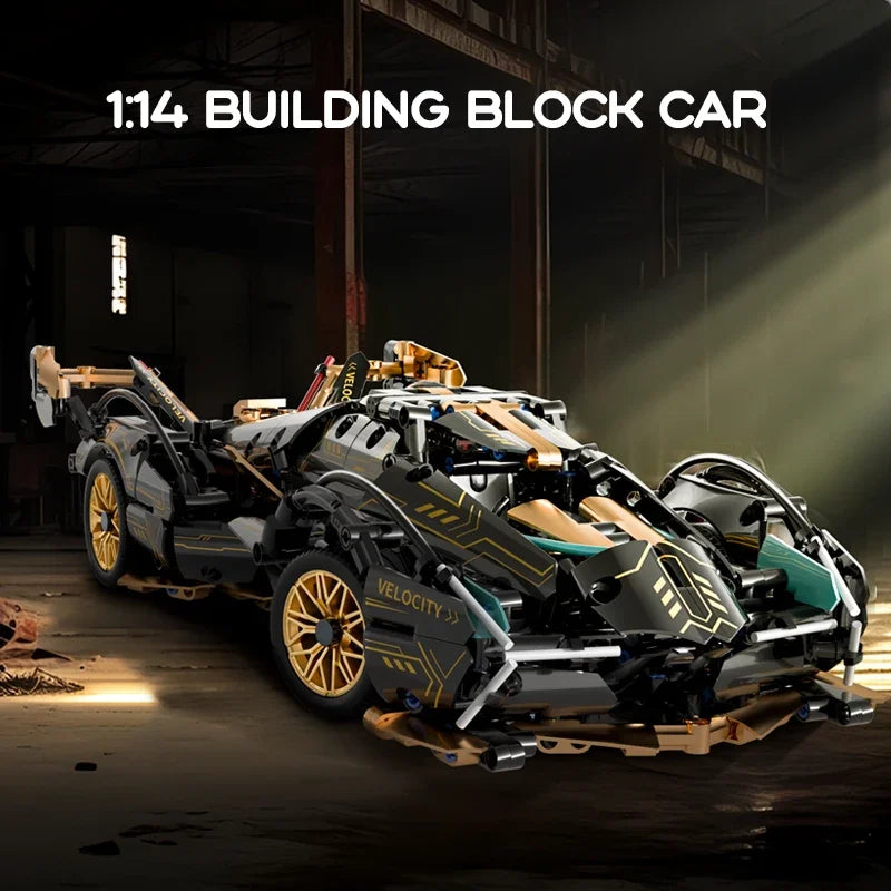 Voiture de Blocs de Construction 1:14, Modèle Technologique Cool, Cadeau de Noël pour Enfants King of Toys