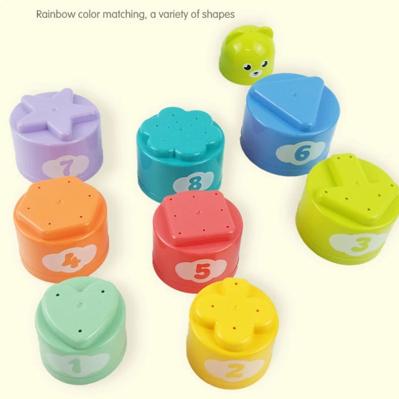 Educatieve Stapelbekers met Cijfers & Letters | Montessori Speelgoed voor Baby’s