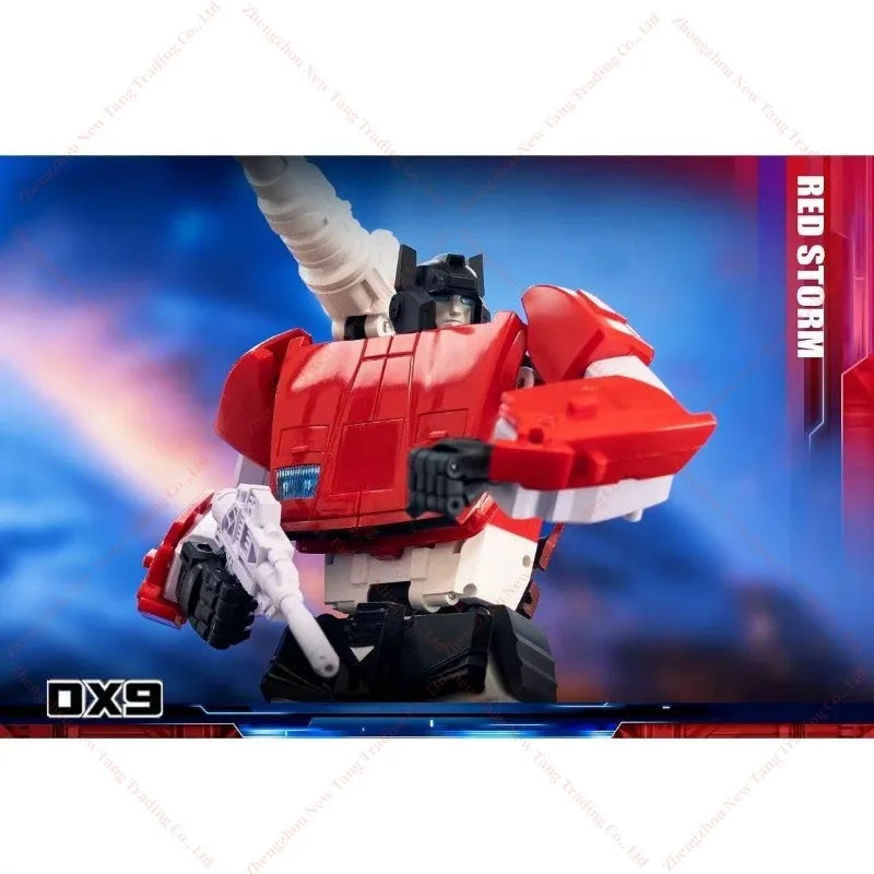 Figurine transformable DX9 D21 - Robot Sideswipe Red Storm, modèle collector avec boîte King of Toys