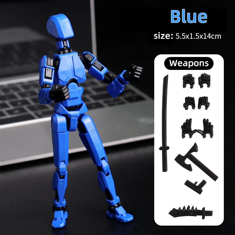 Robot Transformable avec Articulations Multiples, Figurine Mannequin 3D Imprimée, Cadeau pour Enfants et Adultes King of Toys
