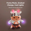 Jouet Vache Dansante | 2 modes Lumières musicales colorées de bébé Jouets électroniques vache pour enfants