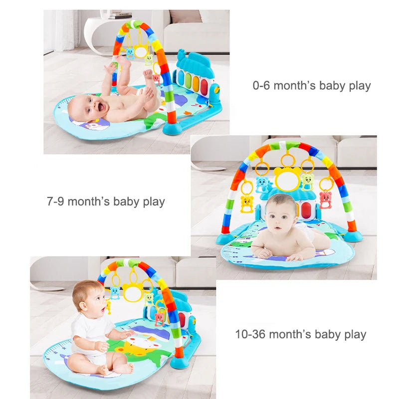 Tapis de Jeu Musical pour Bébé avec Piano et Arche d’Activités – Tapis d’Éveil Interactif, Idéal pour le Développement et l’Amusement