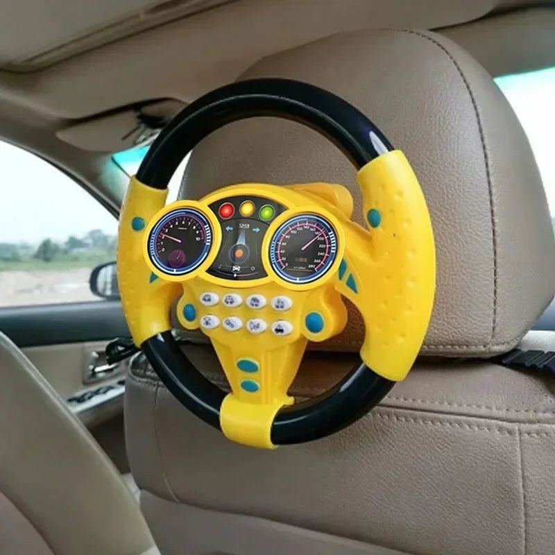 Simulation de volant Jouets | Jouets pour enfants Jouets d'éveil Copilots Volant de poussette Jouets vocaux 1 - 3+ ans