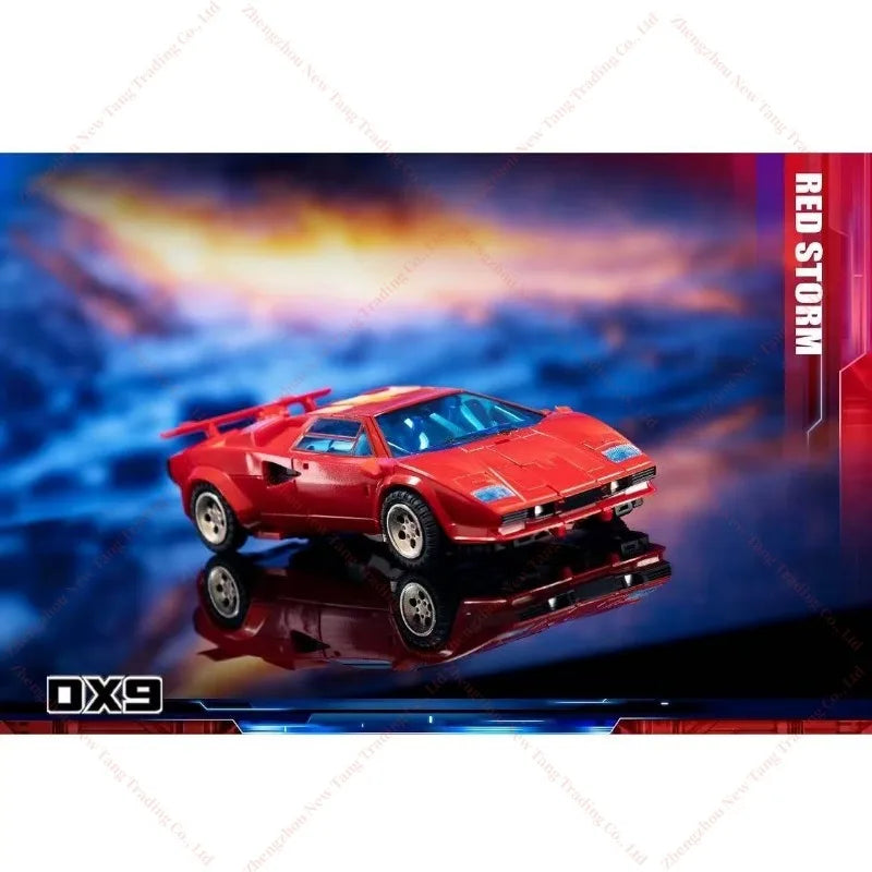 Figurine transformable DX9 D21 - Robot Sideswipe Red Storm, modèle collector avec boîte King of Toys