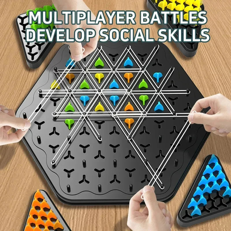 Jeu d'Échecs Triangle - Jeu de Bataille Éducatif en Caoutchouc - Cadeau de Fête en Famille King of Toys