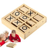 Jeu de morpions en bois - Jeu de société en bois pour enfants, jeu éducatif et amusant en intérieur ou extérieur King of Toys