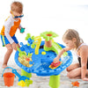 Table d'Eau et Bac à Sable pour Enfants, Jeu Sensoriel Extérieur avec Jouets de Sable et Piscine Éclaboussures, Activité d'Été pour Tout-petits King of Toys