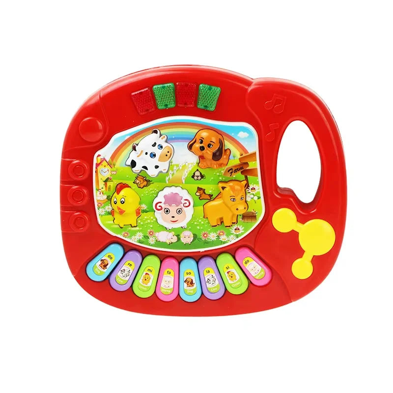 Jeu de clavier de piano pour enfants avec sons d'animaux et lumière clignotante Instrument de musique pour bébé Jouets de musique Jouets éducatifs Cadeaux pour enfants