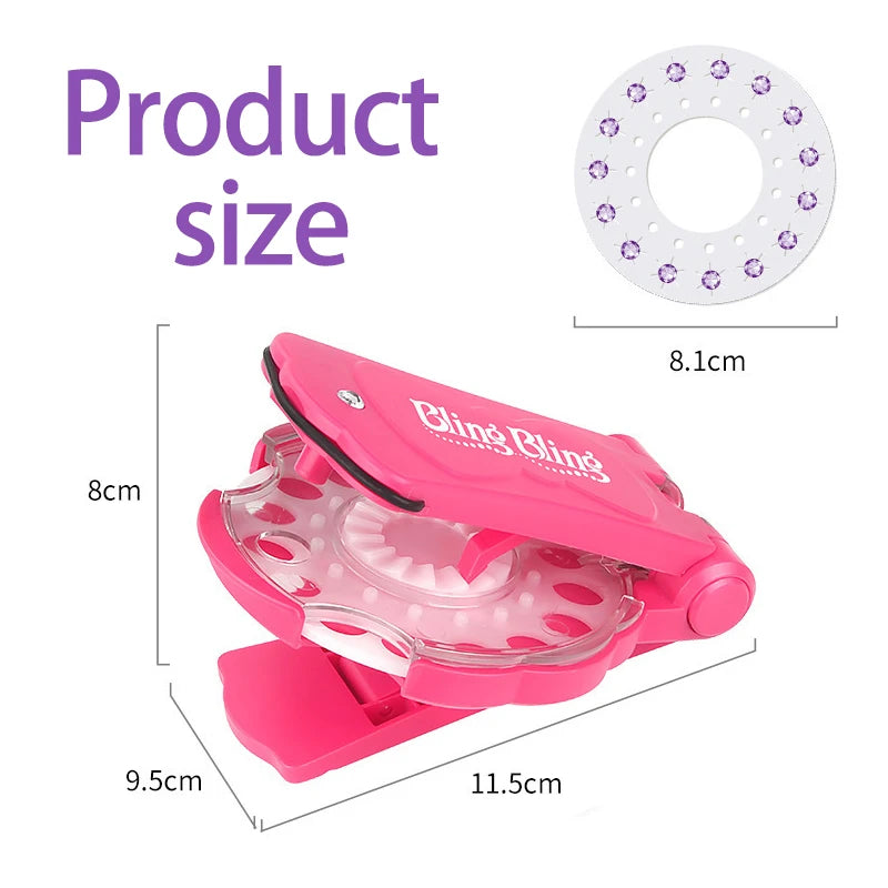 Kit de Stylisme DIY Diamants pour Cheveux - Appareil de Maquillage Mode Jeu d'Imitation pour Filles - Cadeau Créatif Anniversaire Noël