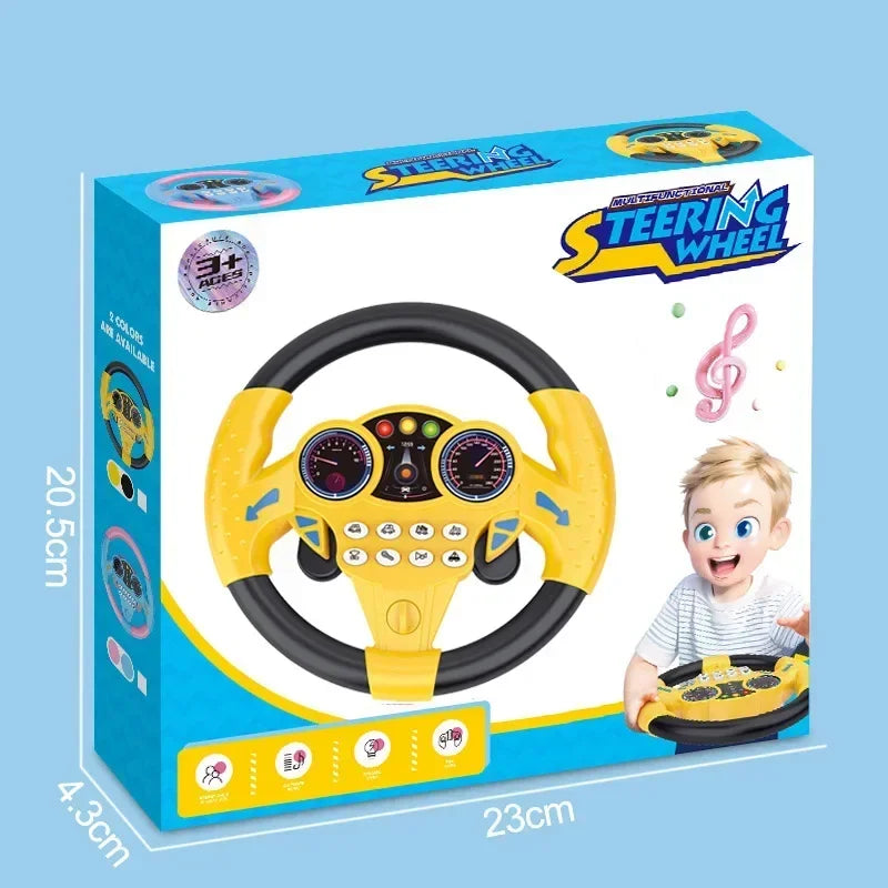 Simulation de volant Jouets | Jouets pour enfants Jouets d'éveil Copilots Volant de poussette Jouets vocaux 1 - 3+ ans