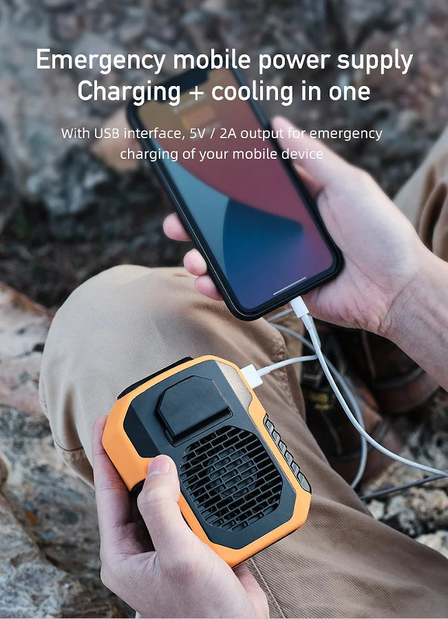 Ventilateur à clip de taille l Ventilateur de cou portable avec batterie 6000 mAh et 3 vitesses De Speelgoed Koning