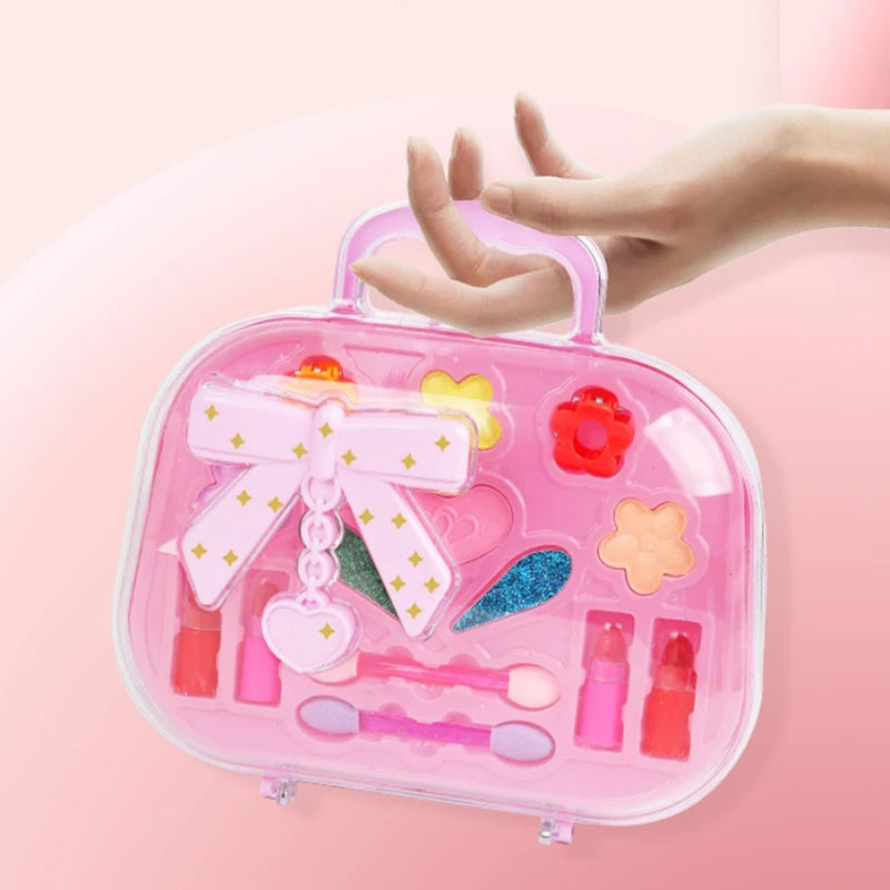 Mallette de Maquillage d'Imitation pour Filles - Kit Cosmétique Jeu de Rôle avec Fards à Paupières et Rouge à Lèvres - Cadeau Idéal Anniversaire Noël