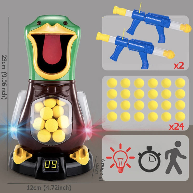 Jeu de tir "Canard affamé" – Pistolet à air, jeu de score lumineux, cadeau pour enfants King of Toys