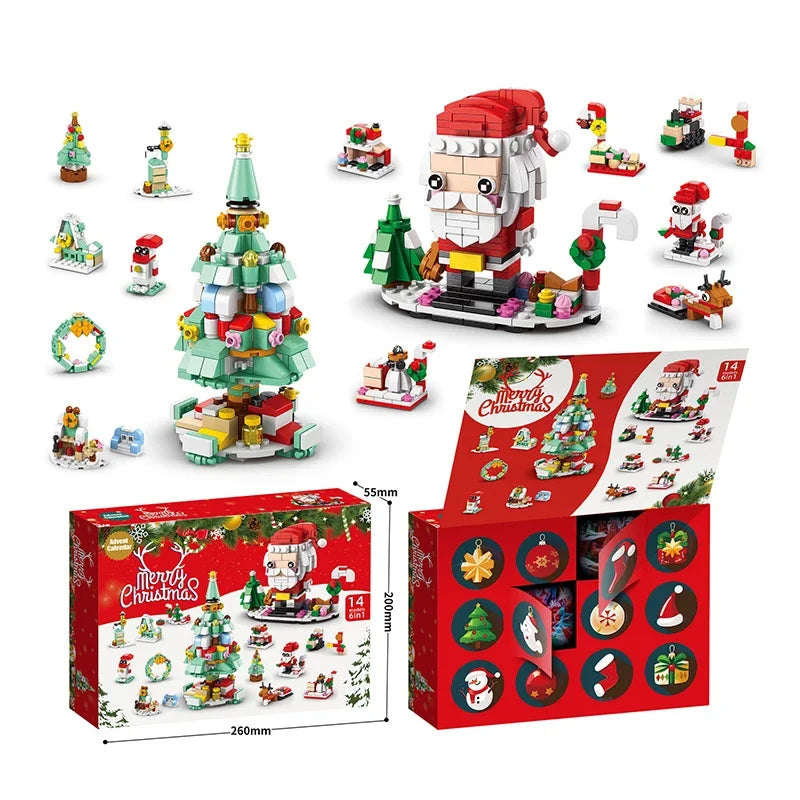 Ensemble de Blocs de Construction de Noël | Kit DIY de Calendrier de l'Avent pour Enfants 6+ King of Toys