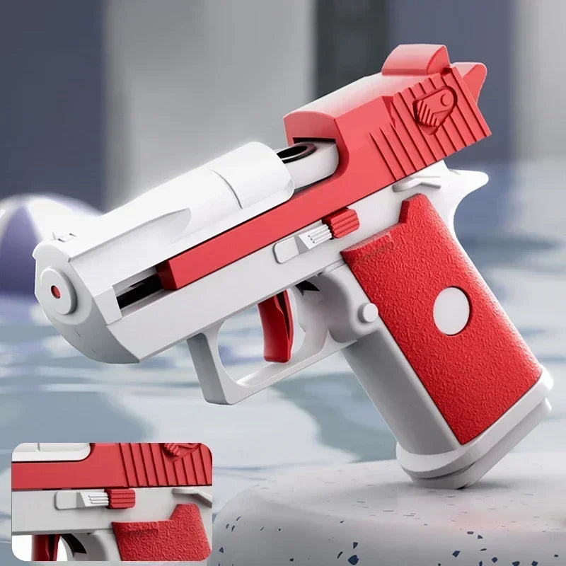 Mini Desert Eagle Pistolet à eau mécanique à tir continu Petit Pistolet d'été Plage extérieure Jouet pauvre Pistolet à eau pour enfants