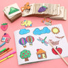 Gabarits de peinture Montessori - 32/20 pièces, jouets éducatifs DIY en bois pour enfants, idées cadeaux ludiques et éducatives King of Toys
