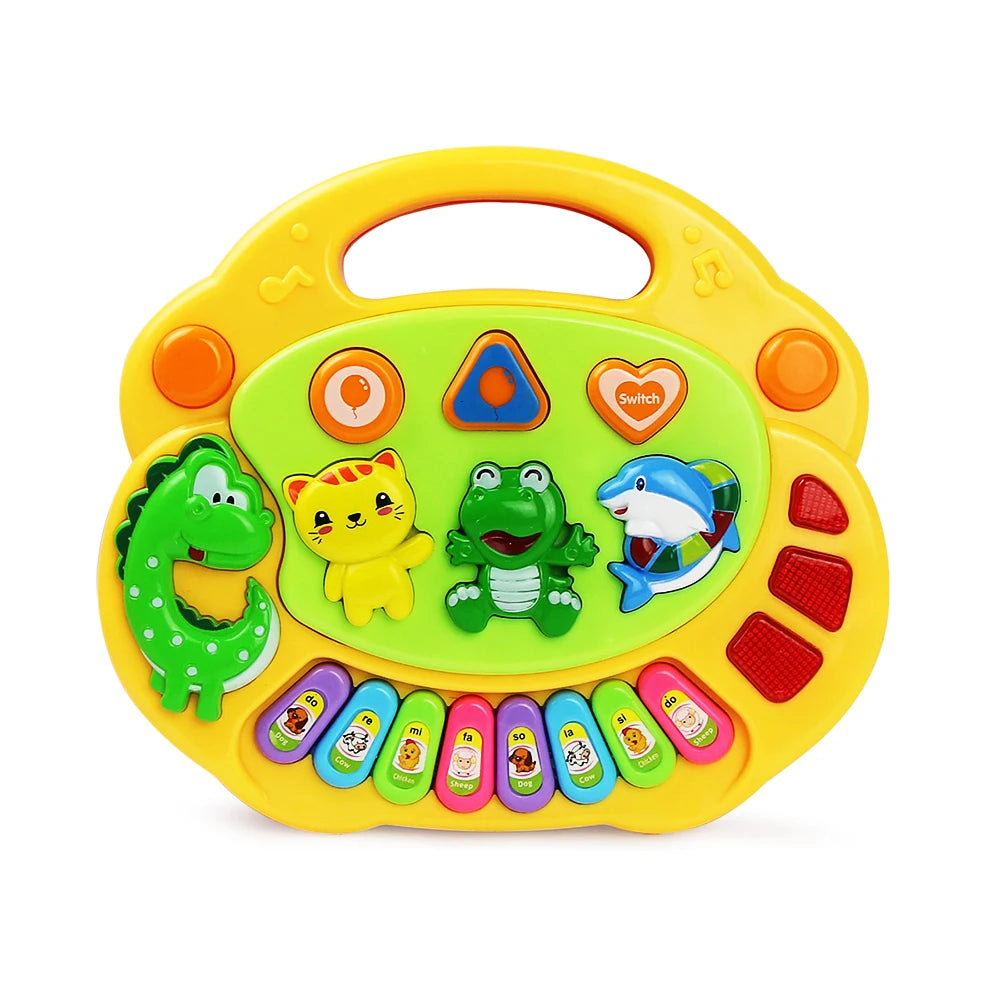 Jeu de clavier de piano pour enfants avec sons d'animaux et lumière clignotante Instrument de musique pour bébé Jouets de musique Jouets éducatifs Cadeaux pour enfants