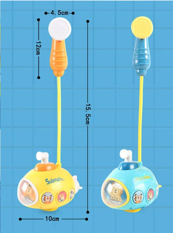 Jouet de Bain Électrique Rechargable – Sous-Marin Douche Bébé avec Ventouse & Jet d’Eau