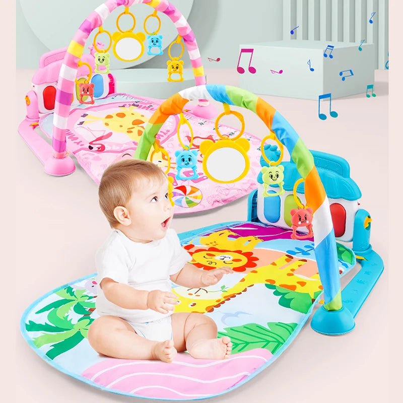 Tapis de Jeu Musical pour Bébé avec Piano et Arche d’Activités – Tapis d’Éveil Interactif, Idéal pour le Développement et l’Amusement
