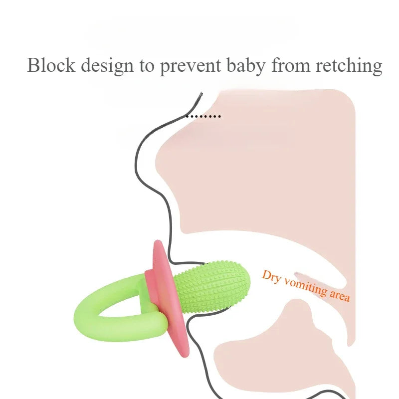 Sucette de Dentition Cactus en Silicone pour Bébé - Jouet Molaire Anti-Rots et Durable - Anneau de Dentition Sûr pour Tout-Petits
