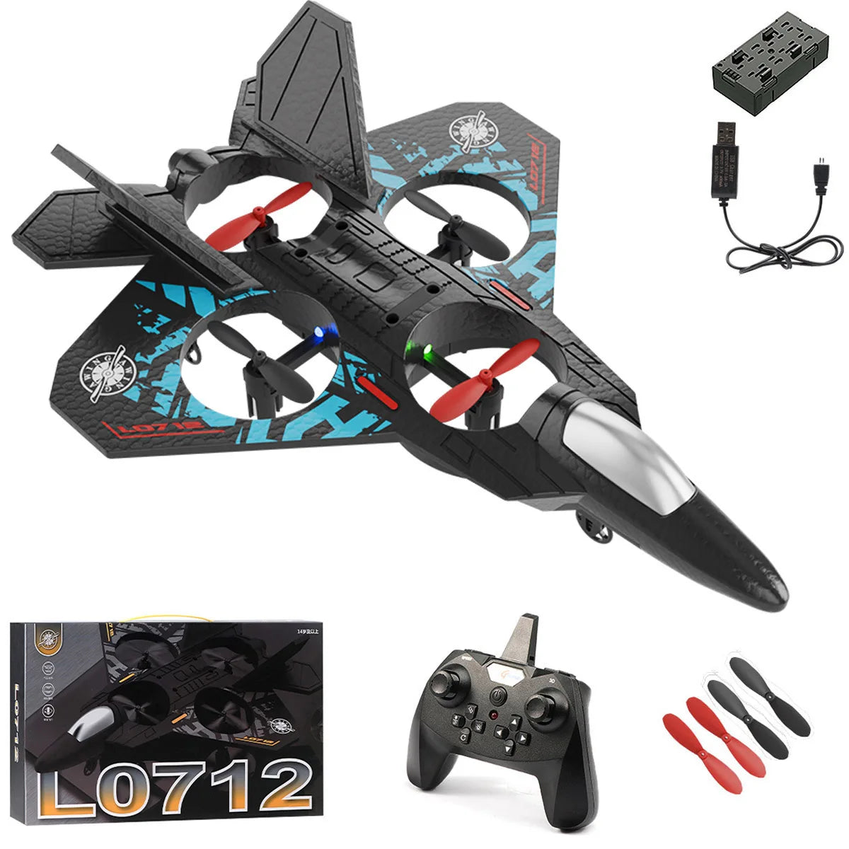 Avion Télécommandé 2.4GHz | Acrobaties 3D, Lumières LED & Stabilisation Intelligente King of Toys