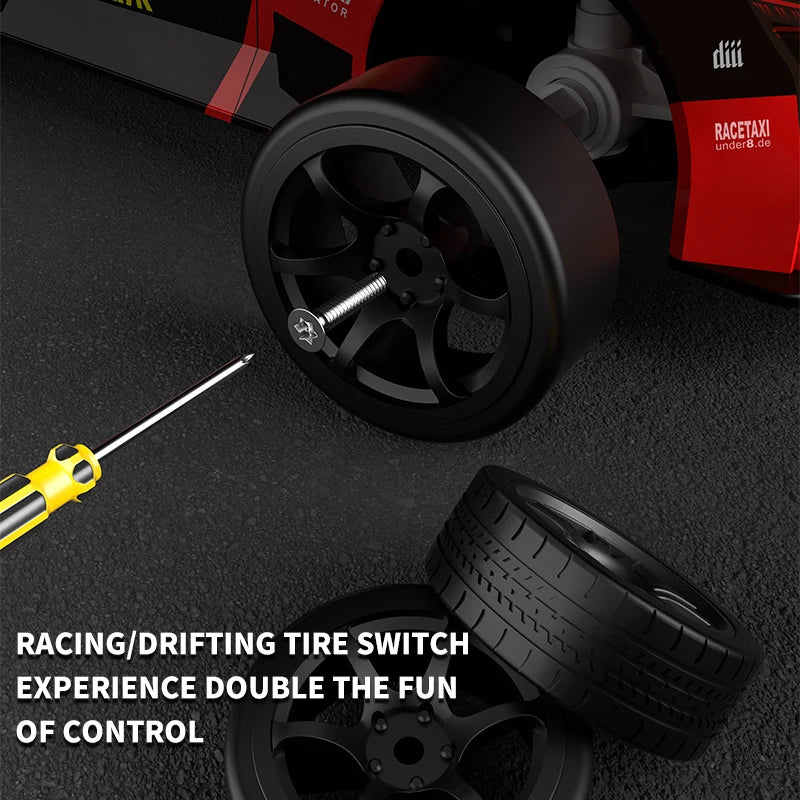 JJRC Q165 2.4G Voiture RC Super GT, Voiture de Course Sport 1:18 avec Drift, Jouet pour Enfants King of Toys