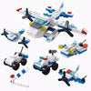 Puzzle de Blocs d'Assemblage Enfants - Camions de Pompiers, Voitures de Police, Avions, Cadeau pour Enfants King of Toys