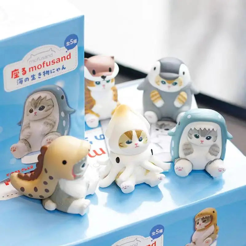 Mofusand Boîte Surprise Chat Requin, Figurine Cosplay, Décoration pour Noël King of Toys