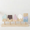 Jouets en Bois Glaces Montessori - Jeu d’Imitation Alimentaire pour Enfants de 3 à 5 Ans, Accessoires de Cuisine King of Toys