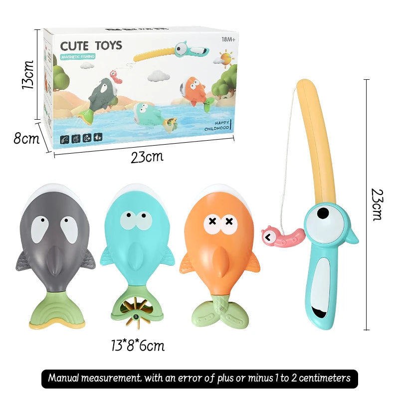 Jouet de pêche magnétique Jouet d'eau flottant Jouet de bain requin Jouet de salle de bain piscine d'été Jouets de bain pour bébé de 18 mois