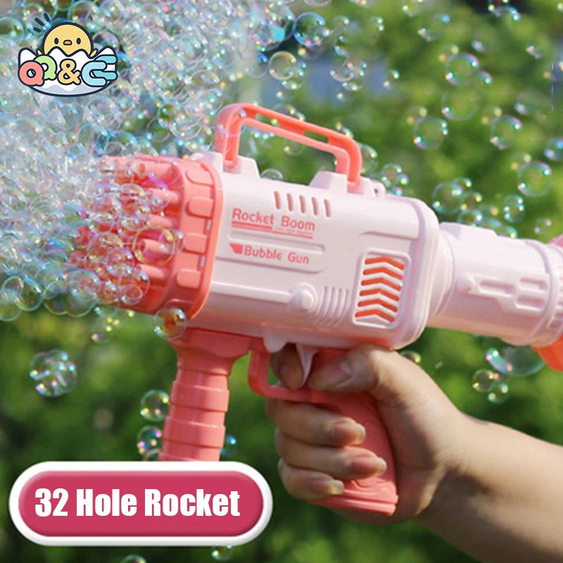 Pistolet à bulles 32 trous - Souffleur automatique portable avec lumières, jouet cadeau pour enfants King of Toys